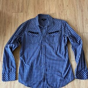 Diesel Blue Plaid Men's Shirt long sleeve